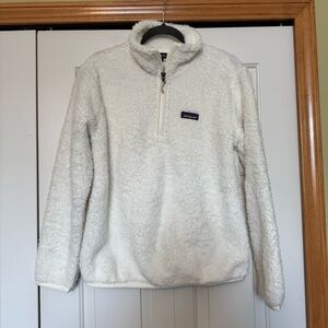 Patagonia Los Gatos 1/4 zip White Fleece Pullover